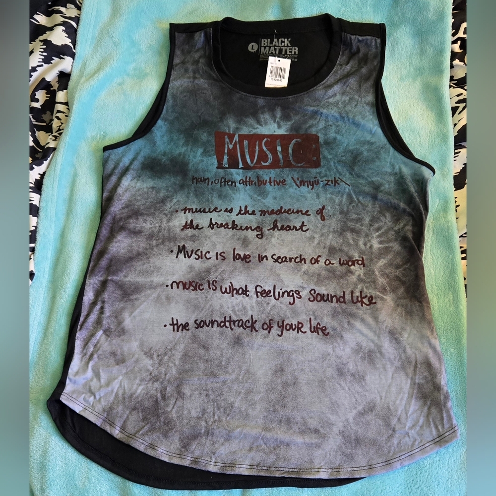 NEW Women's Large Music Muscle Tee/Tank